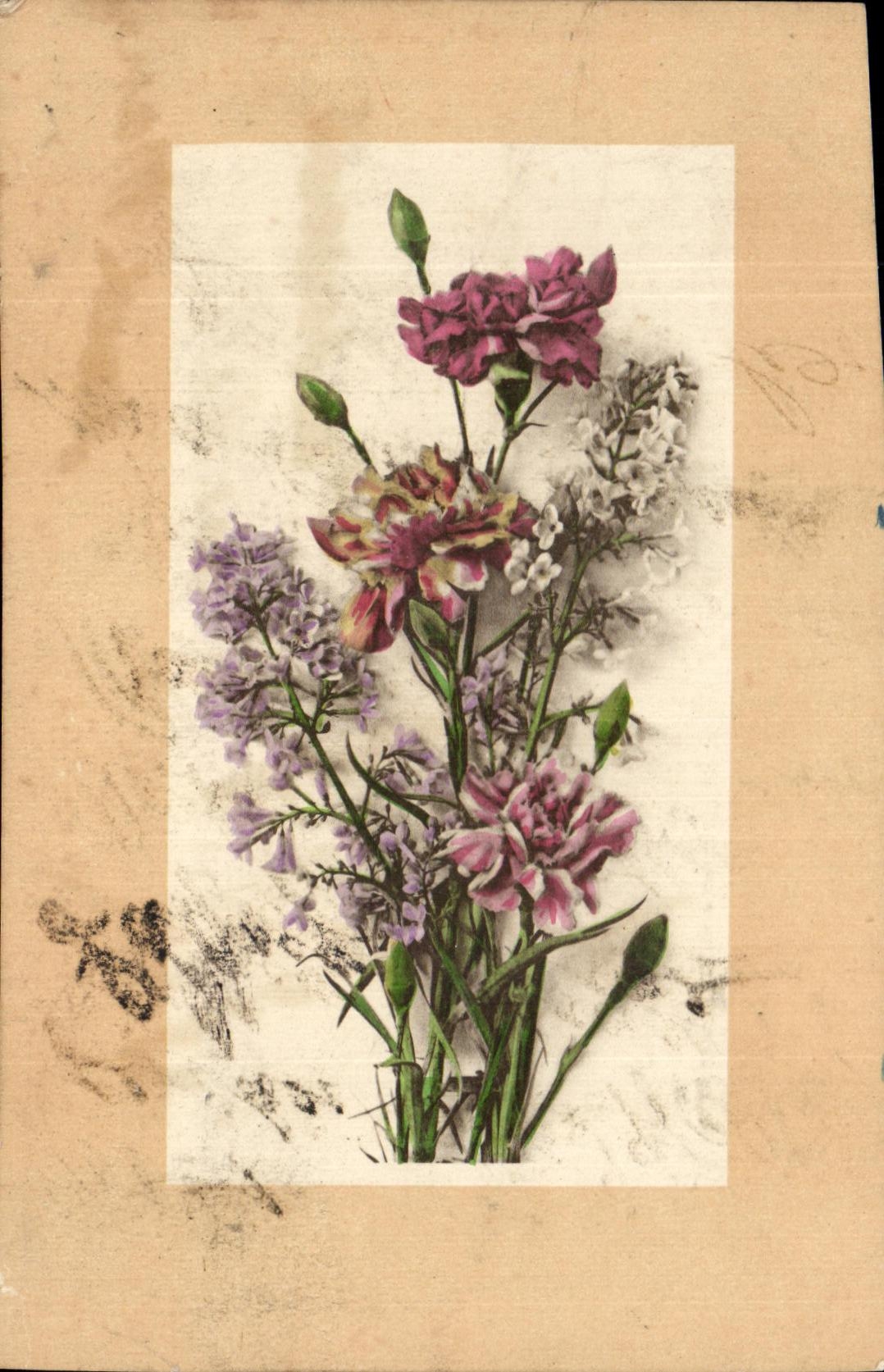 CPA Fantaisie Fleurs