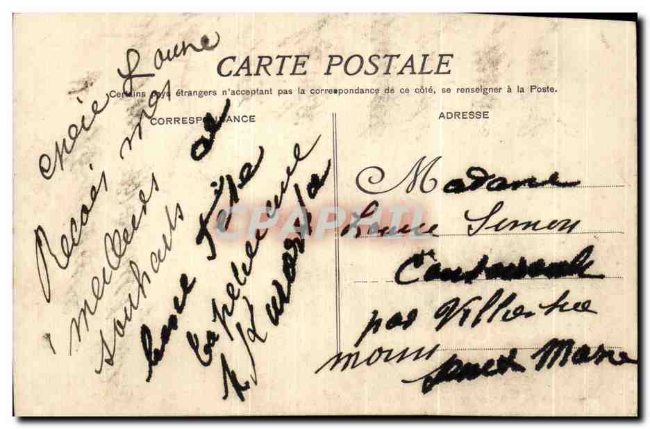 CPA Fantaisie Fleurs — Verso