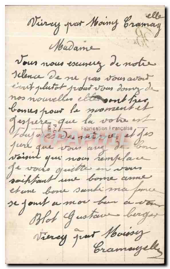 CPA Fantaisie Femme  — Verso