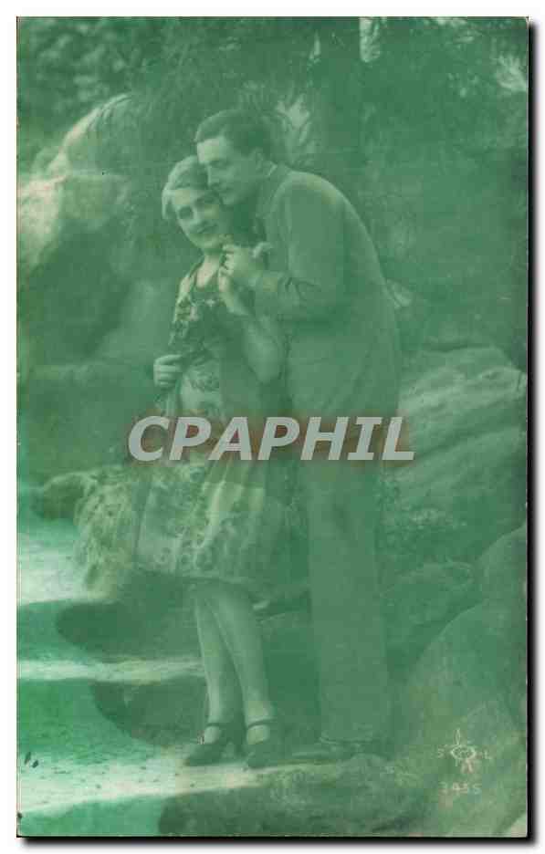 Couple amoureux — scène en extérieur — éditeur S. C. 3435