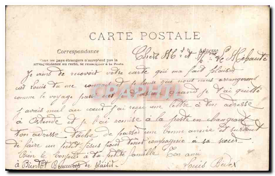 CPA Fantaisie Femme et famille Enfant — Verso