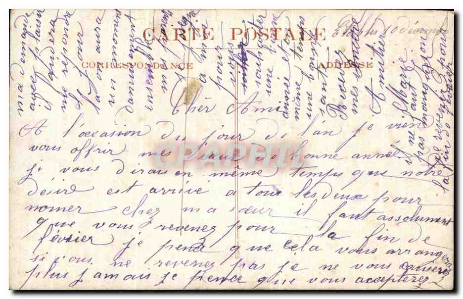 CPA Fantaisie Femme  — Rückseite