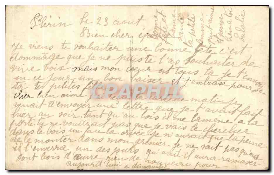 CPA Fantaisie Femme  — Rückseite