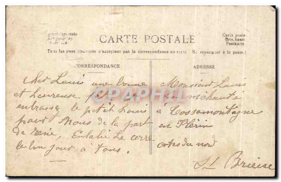CPA Fantaisie Femme  — Verso