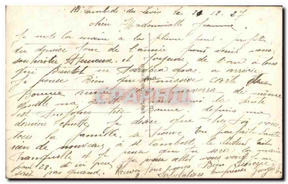 CPA Fantaisie Femme Couple — Verso