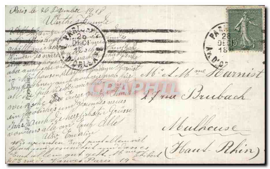 CPA Fantaisie Enfant — Verso