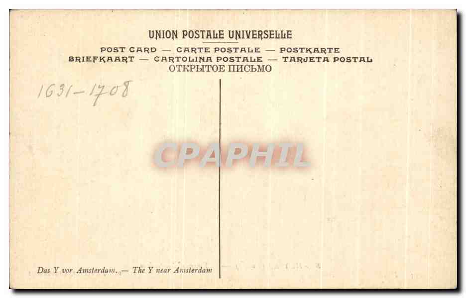 CPA Bakhuysen L'Y pres d'Amsterdam Rijks Museum Bateau — Verso