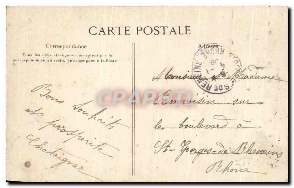 CPA Fantaisie Enfant Lune — Rückseite
