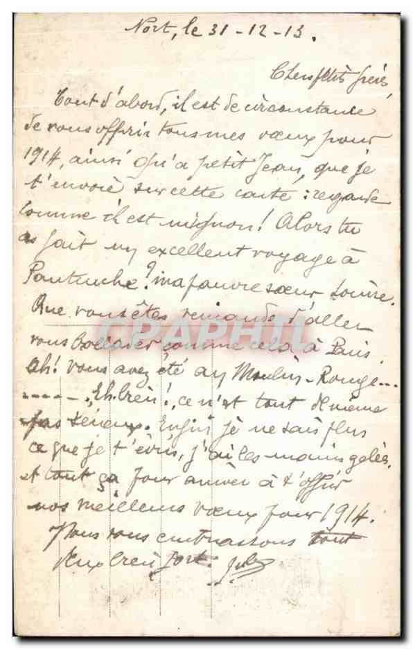 CPA Fantaisie Femme  — Verso