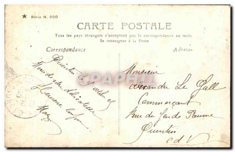 CPA Fantaisie Femme  — Rückseite