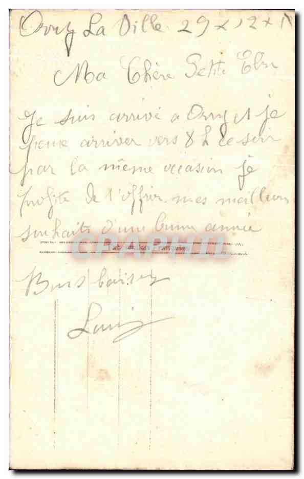 CPA Fantaisie Fleurs — Verso