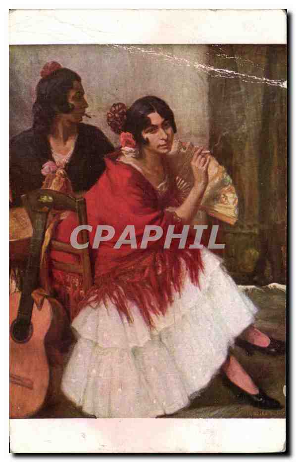 CPA Fantaisie Femme Paul legrand Gitanes