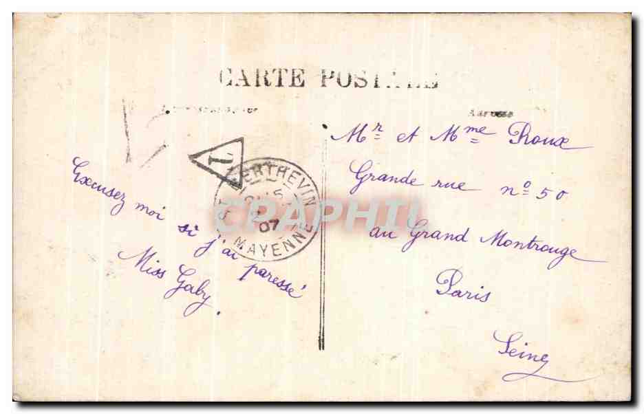 CPA Fantaisie Femme  — Verso