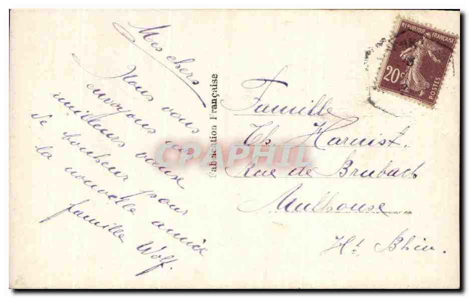 CPA Fantaisie Fleurs — Rückseite