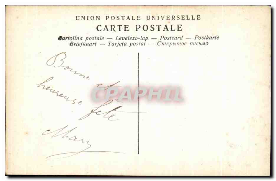 CPA Fantaisie Femme  — Rückseite