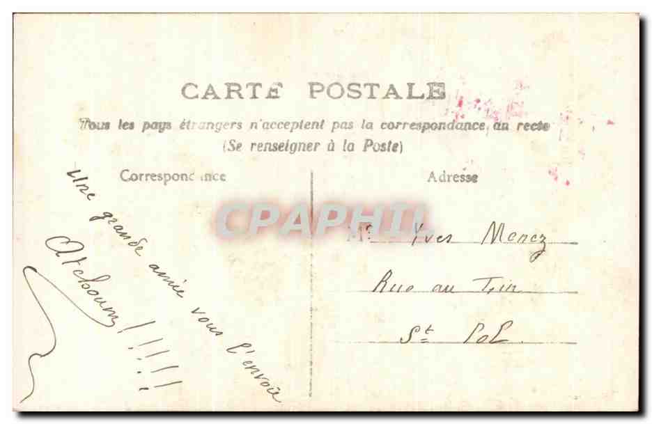 CPA Fantaisie Femme Poisson  — Rückseite