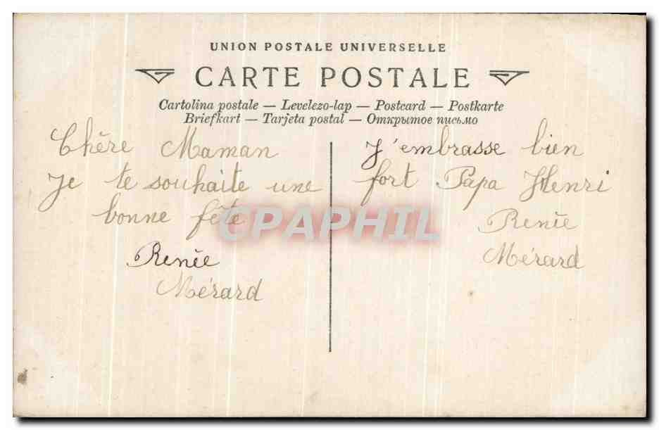 Femme avec des grappes de raisin — Sainte-Barbe — éditeur inconnu, n° 210 — Verso