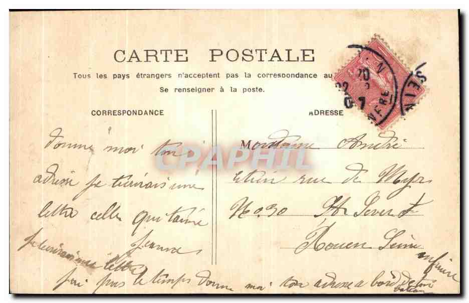 CPA Fantaisie Fleurs Colombes Hirondelles  — Verso