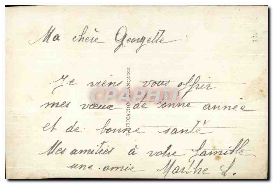 CPA Fantaisie Femme  — Verso