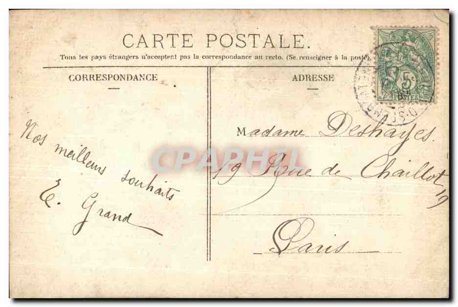 Jeune femme avec roses — Paris — éditeur Borne-Véte, n° 3.146 — Achterkant