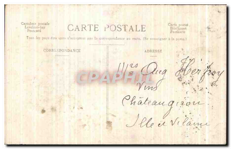 CPA Fantaisie Paques oeuf Enfant — Rückseite