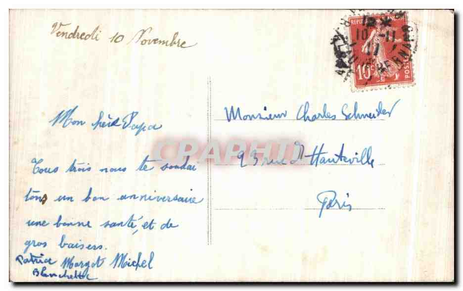 CPA Fantaisie Enfant Garcon — Rückseite