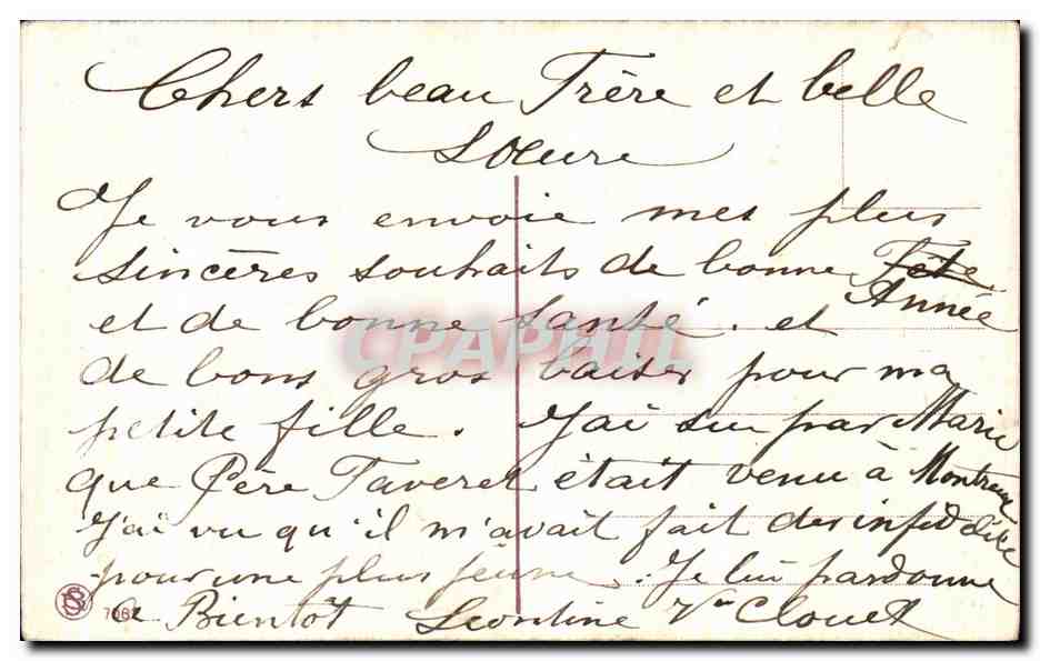 CPA Fantaisie Fleurs  — Rückseite