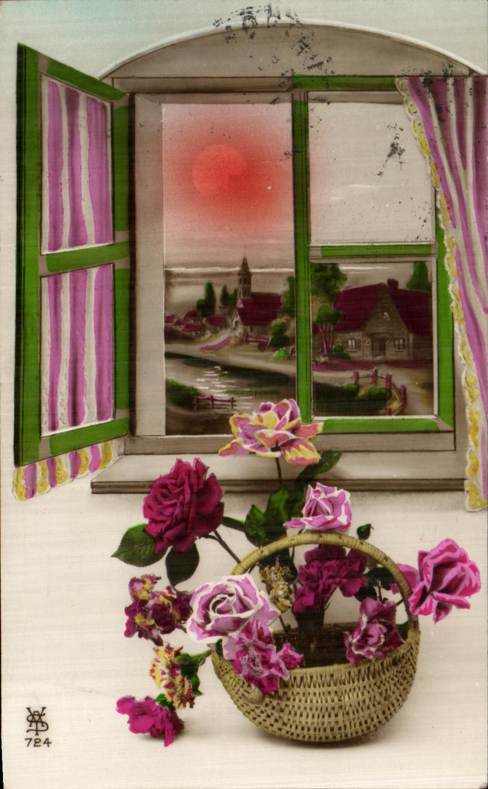 CPA Fantaisie Fleurs 