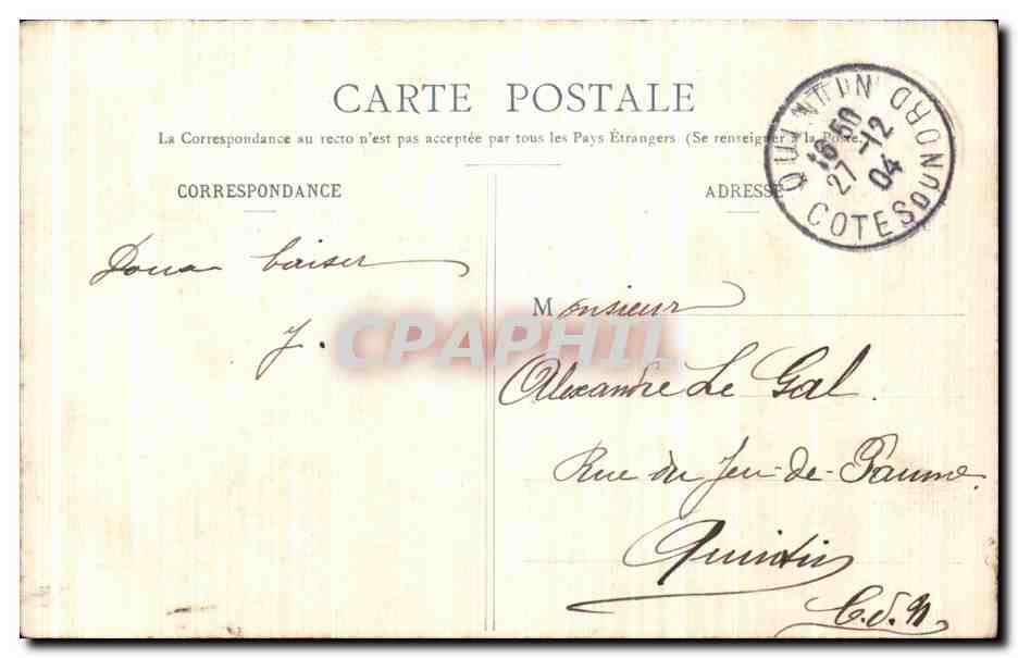 CPA Le Gui Je Porte Bonheur Femme  — Rückseite