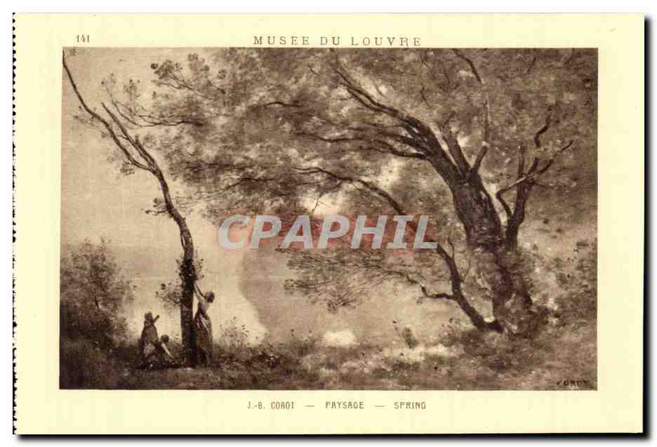CPA Corot Paysage Musee du Louvre Paris 