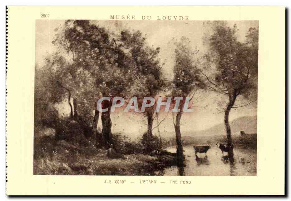CPA Musee Du Louvre Corot L'etang Vaches