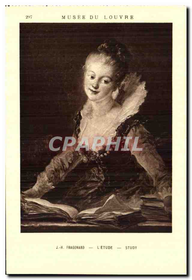 CPA Musee Du Louvre Fragonard L'Etude 