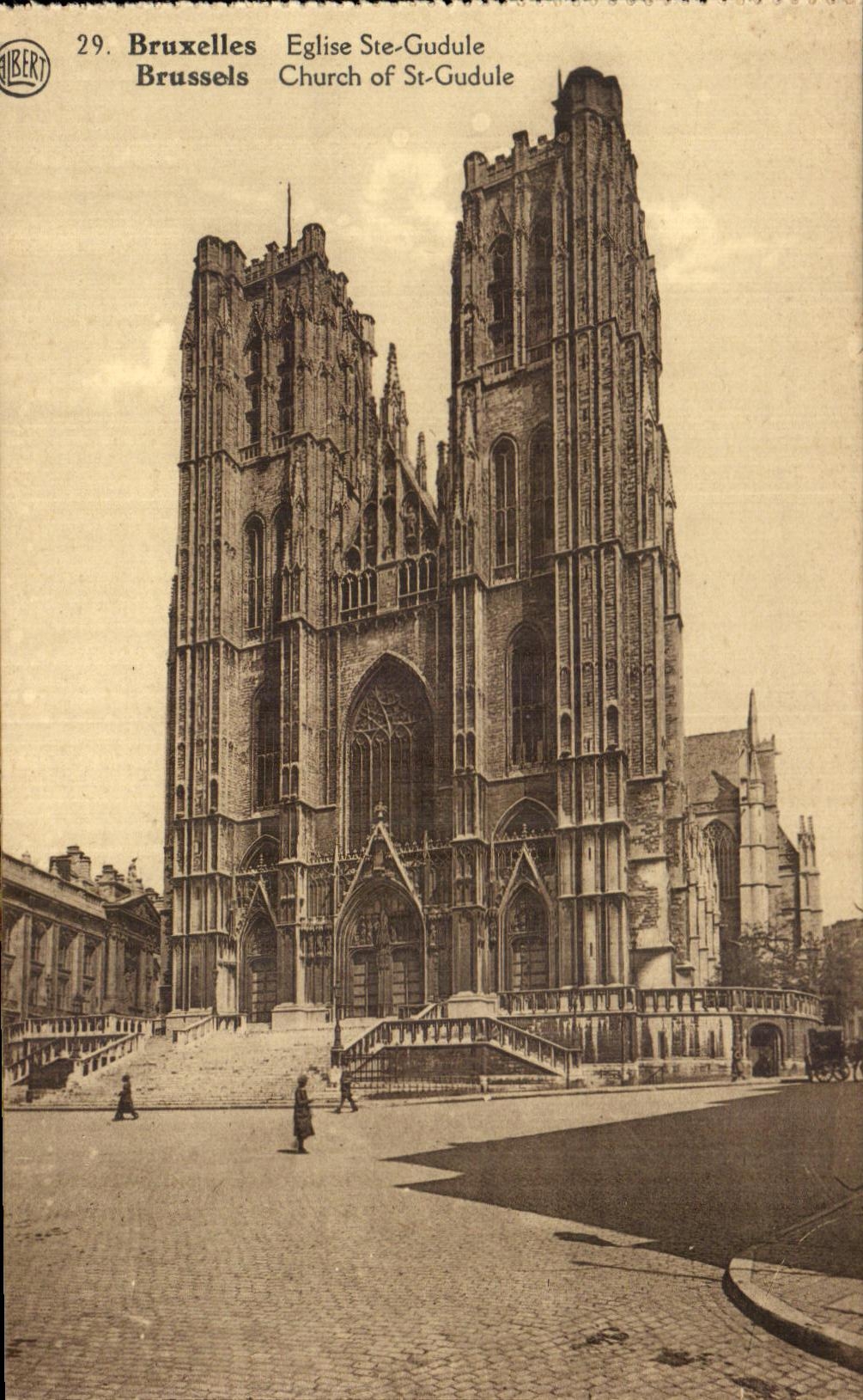 CPA Bruxelles Eglise Ste Gudule 