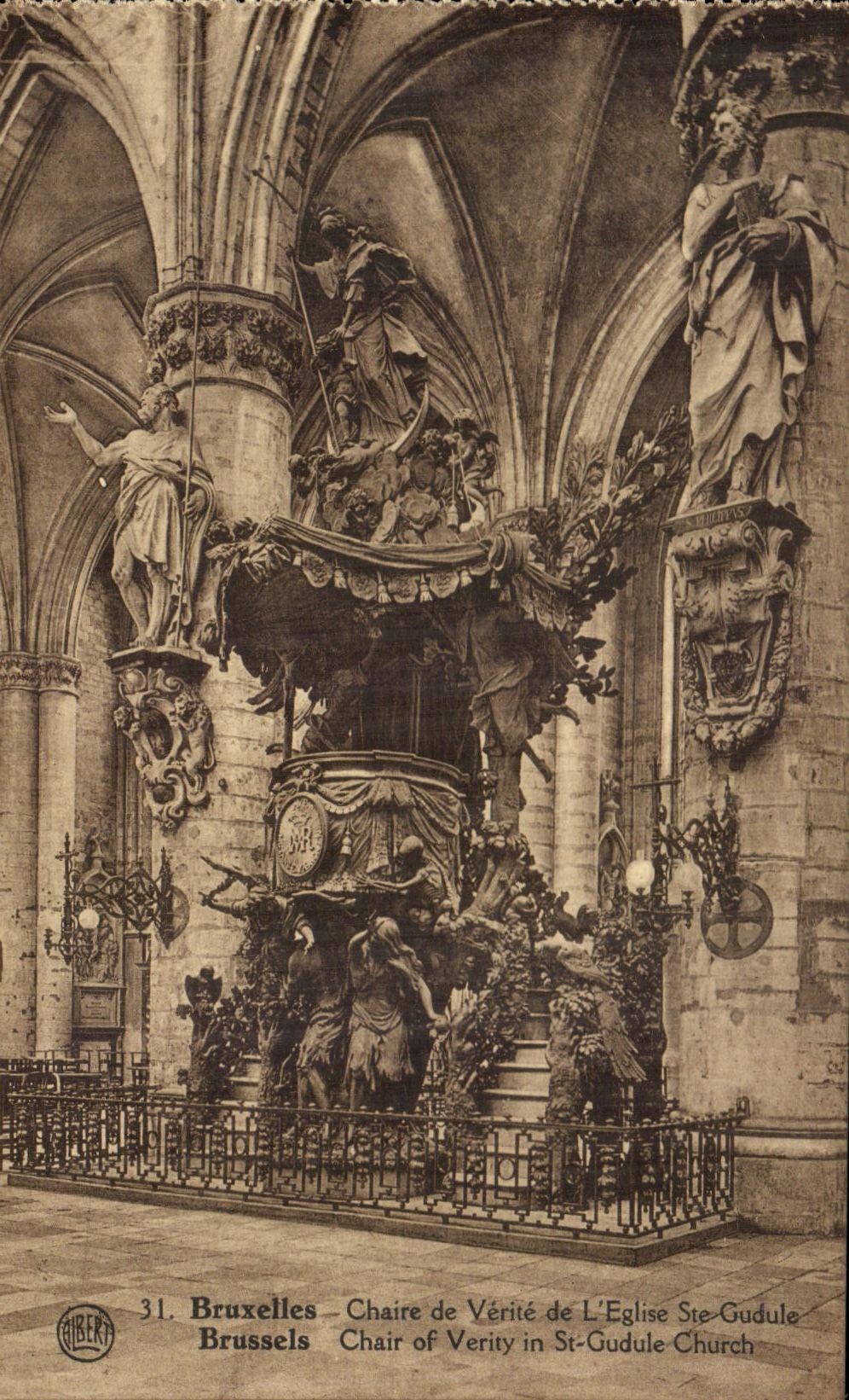 CPA Bruxelles chaire de Verite de l'Eglise Ste Gudule 