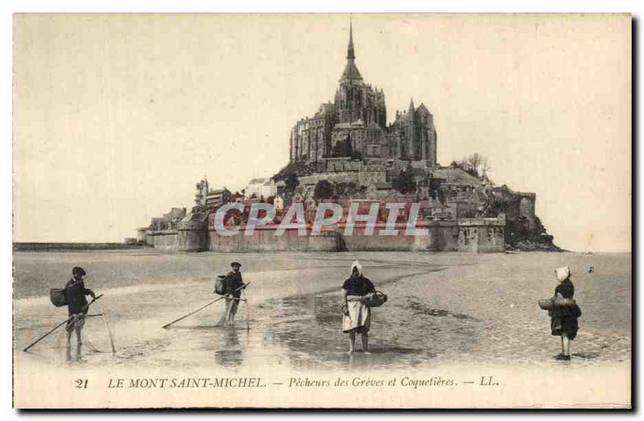 CPA Le Mont Saint Michel Pecheurs des Greves et Coquetieres