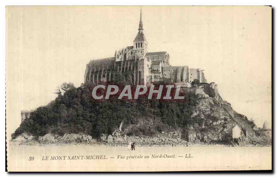 CPA Le Mont Saint Michel Vue Generale Au Nord Ouest