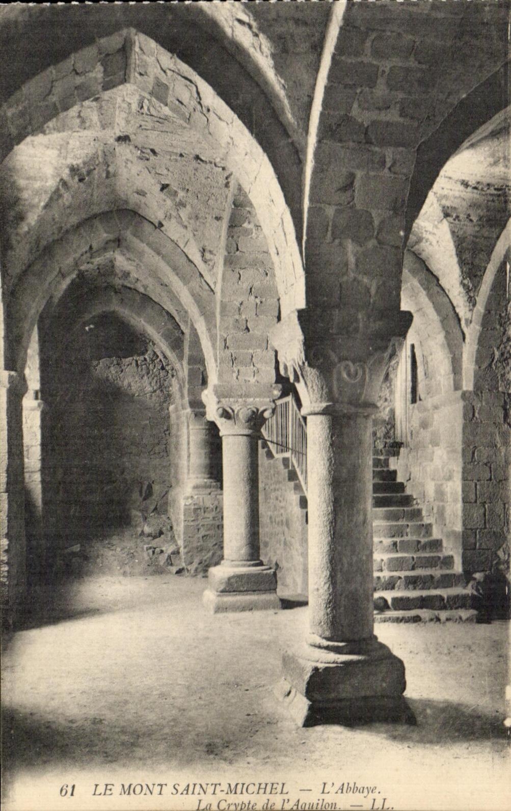 La Crypte de l'Aquilon — L'Abbaye — LE MONT-SAINT-MICHEL — LL — n°61