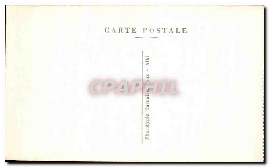 CPA Le Tarn Illustre Cordes La Halle Voiture a ane Laitieres — Rückseite