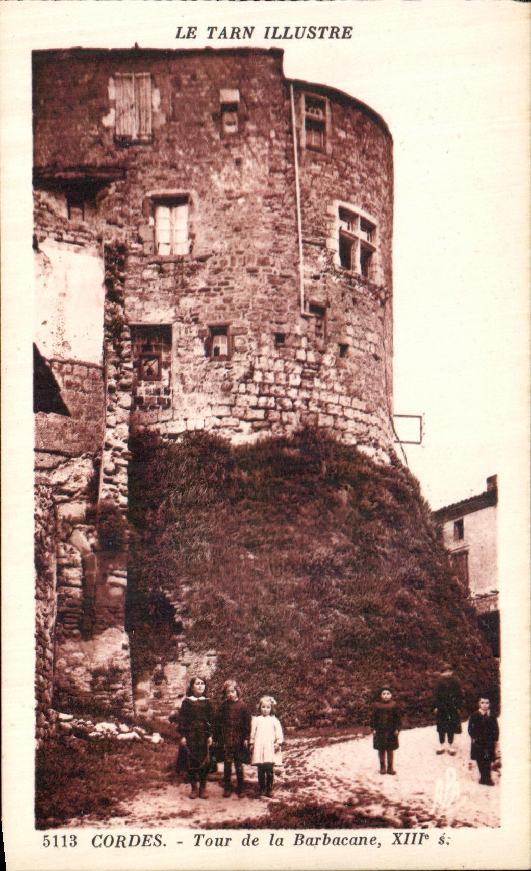 CPA Le Tarn Illustre Cordes Tour de la Barbacane Enfants