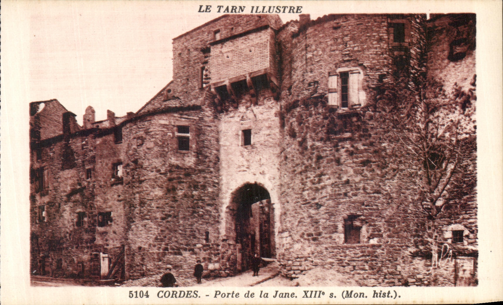 CPA Le Tarn Illustre Cordes Porte de la Jane