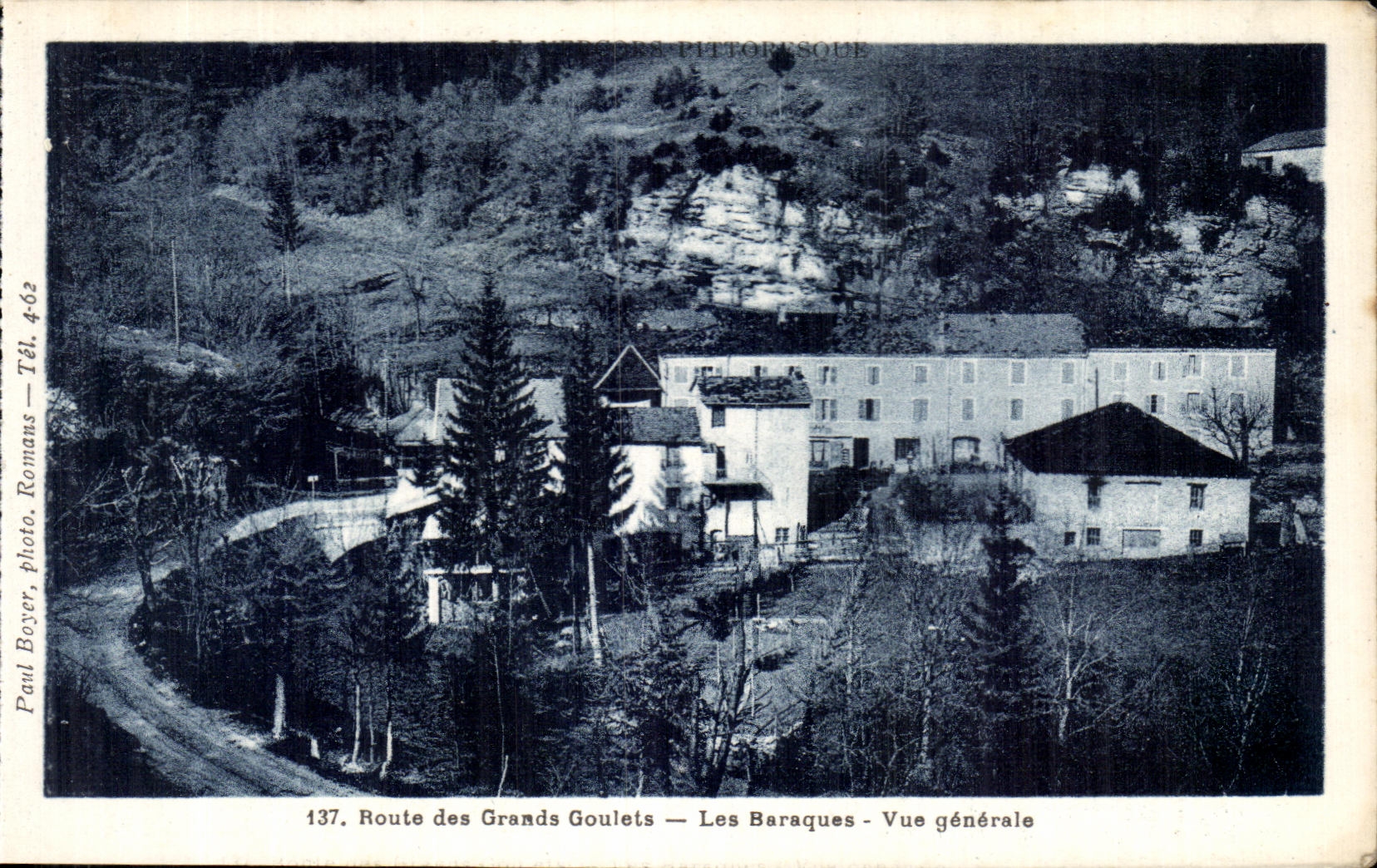 CPA Route Des Grands Goulets Les Baraques Vue Generale