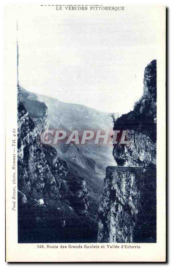 CPA Le Vercors Pittoresque Route Des Grands Goulets Et Vallee D'echevis
