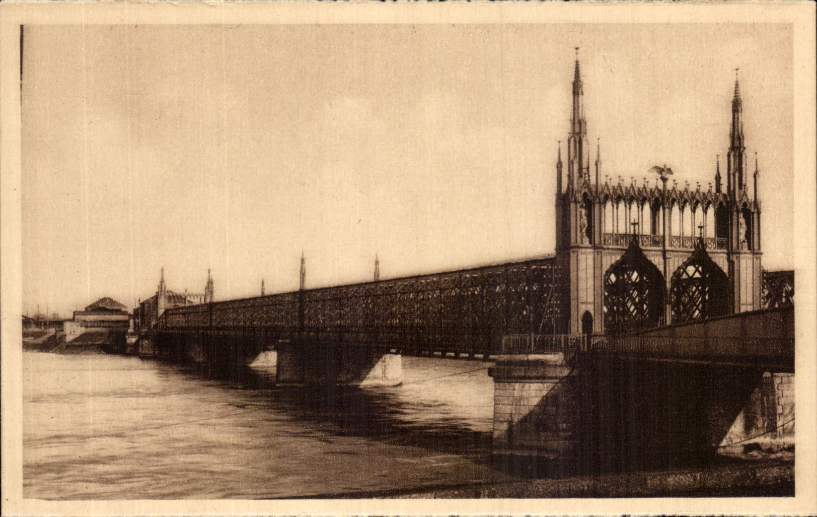 CPA Strasbourg Pont Du chemin De Fer Sur Le Rhin