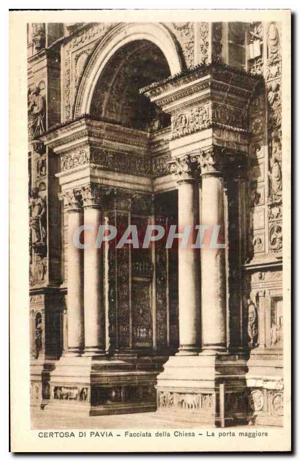 CPA Certosa Di Pavia Facciata della Chiesa La Porta Maggiore