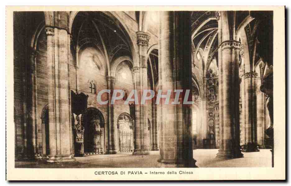 CPA Certosa Di Pavia Interno della Chiesa