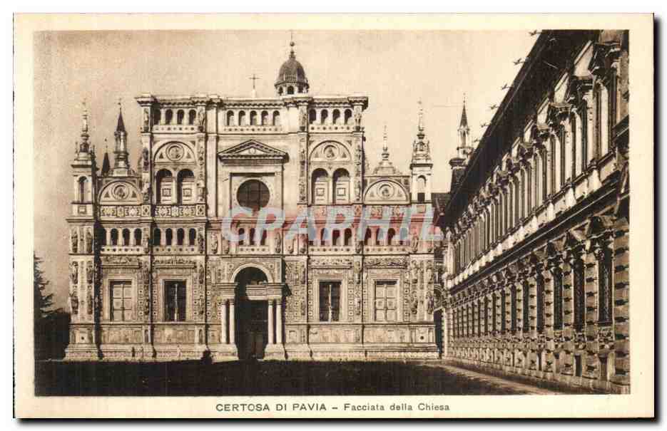 CPA Certosa Di Pavia Facciata deila Chiesa