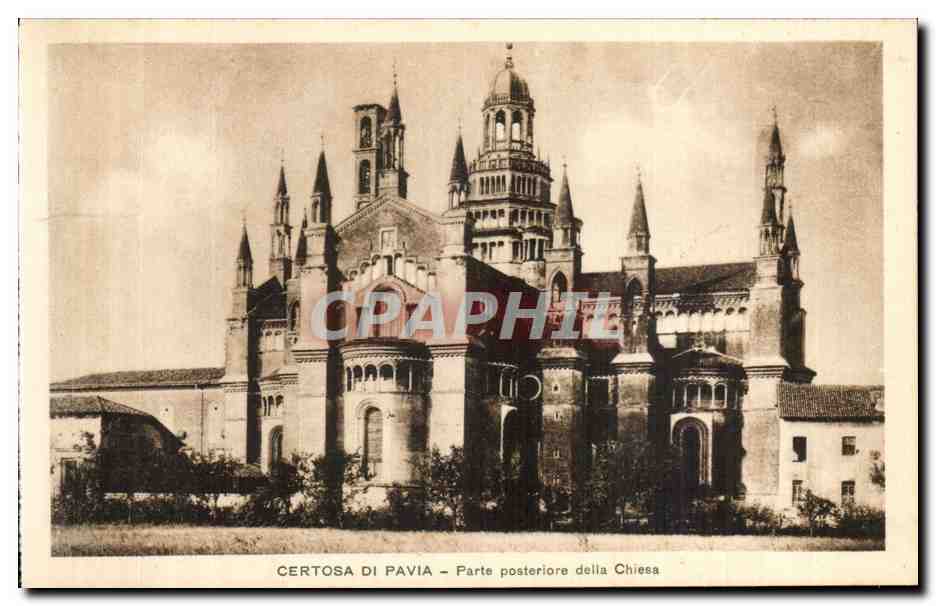 CPA Certosa Di Pavia Parte Posteriore della Chiesa