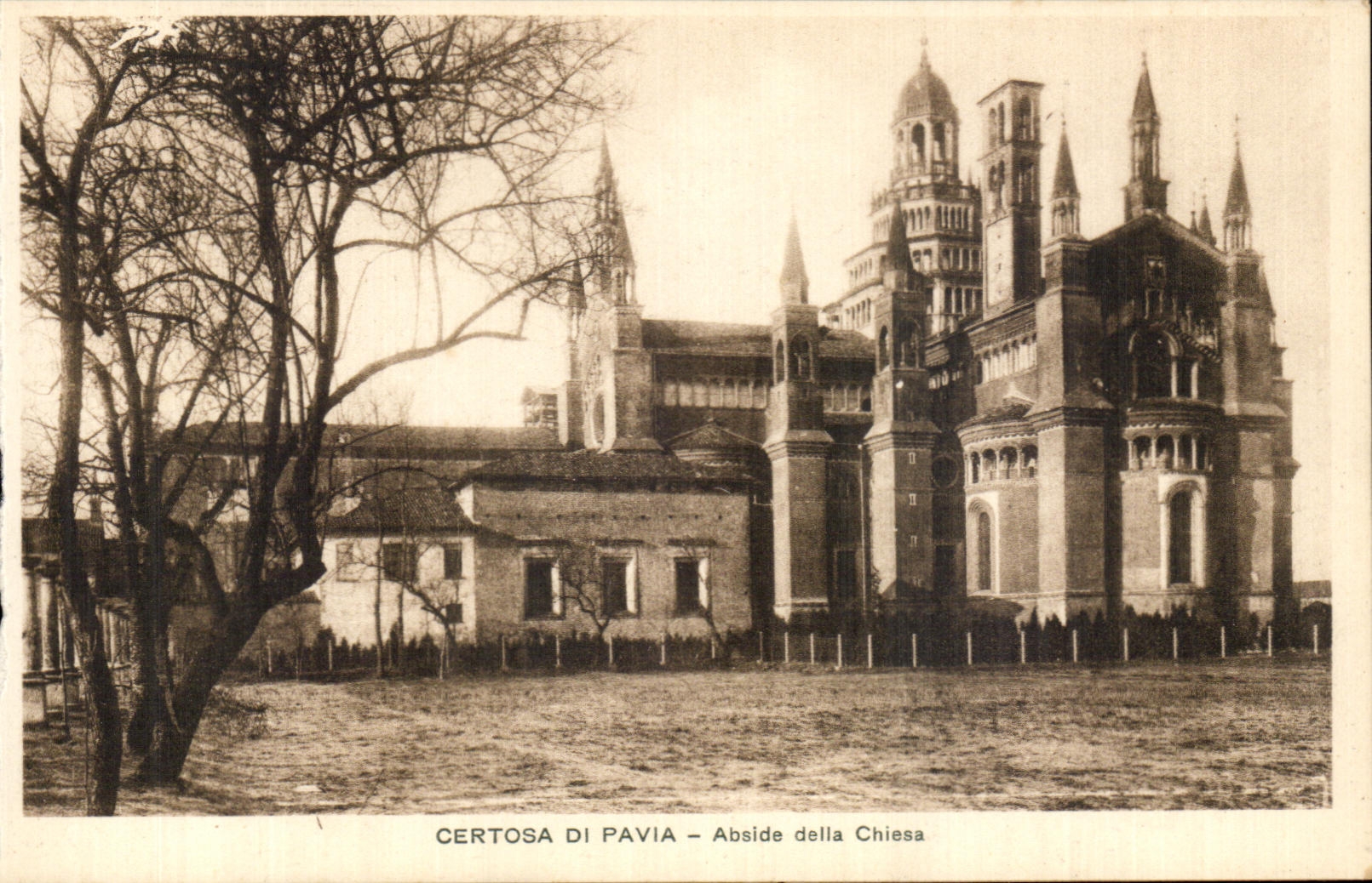 CPA Certosa Di Pavia Abside della Chiesa