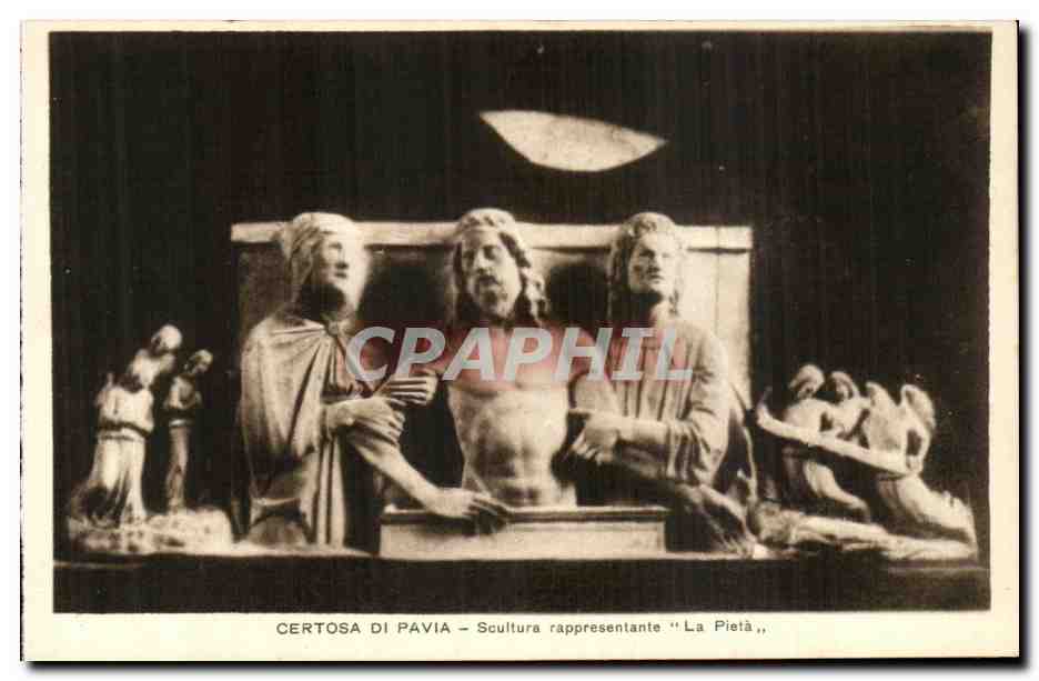 CPA Certosa Di Pavia Sculture Rappresentante La Pieta