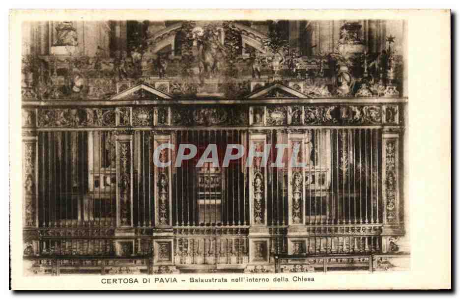CPA Certosa Di Pavia Balaustrats nell interno della Chiesa